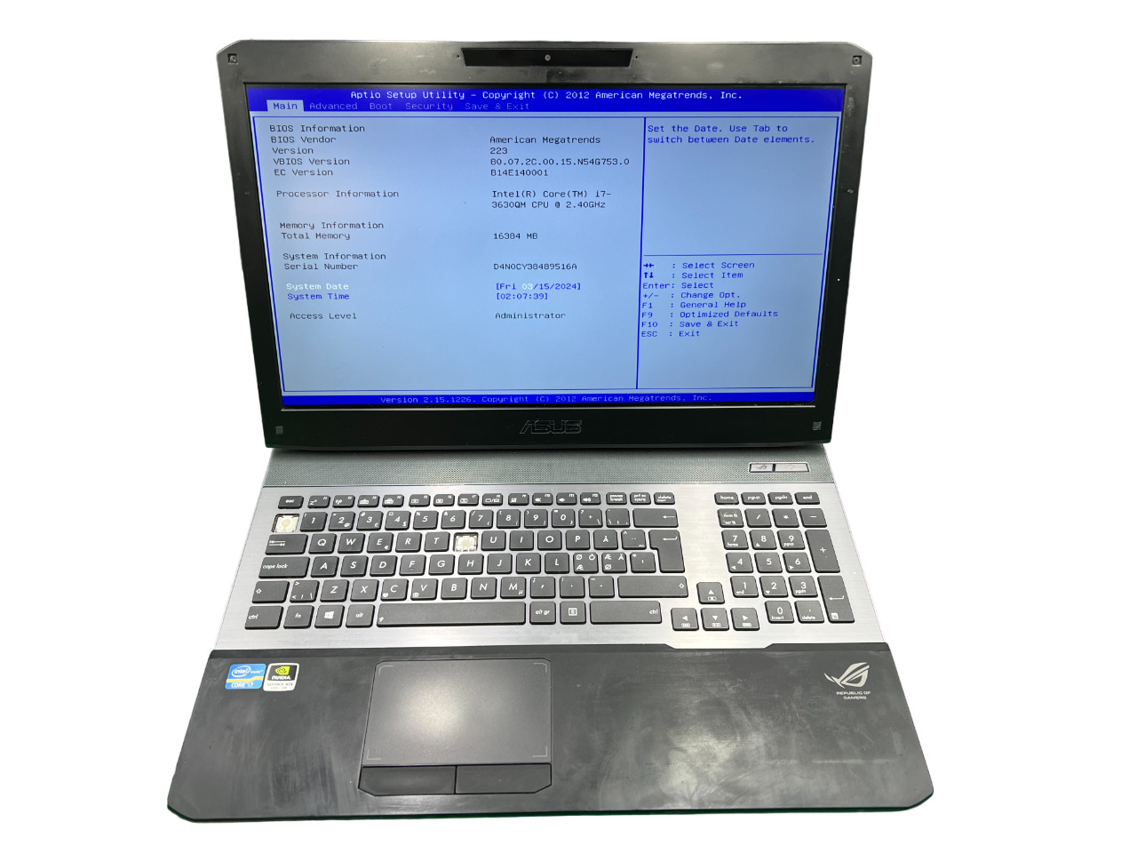 ASUS ROG G75VW Gaming Laptop (i7-3630QM, 16GB RAM, 256 SSD, GTX 660M) Read Desc