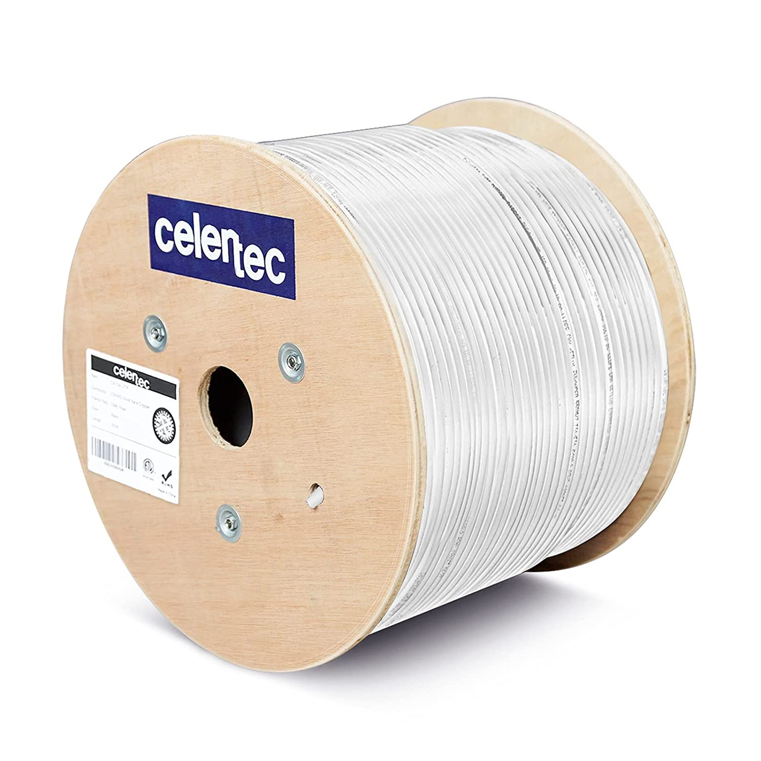 CAT6A Ethernet Cable, 1000Ft, 23AWG Solid Bare Copper, UTP Unshielded Twisted Pa