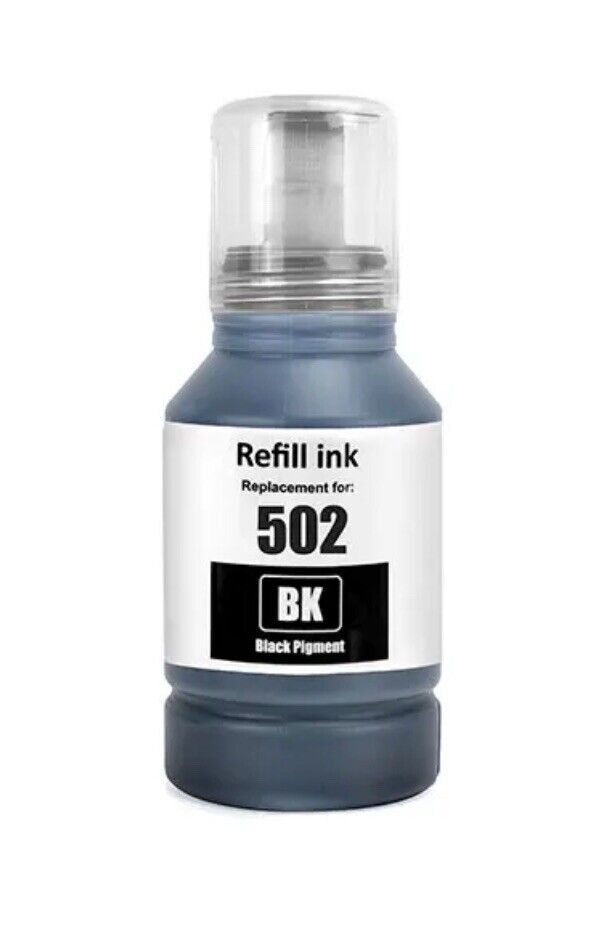 1 PK 127ml T502 Black ink bottle for Epson Workforce ET-3750 ST-2000 ST-3000 NEW