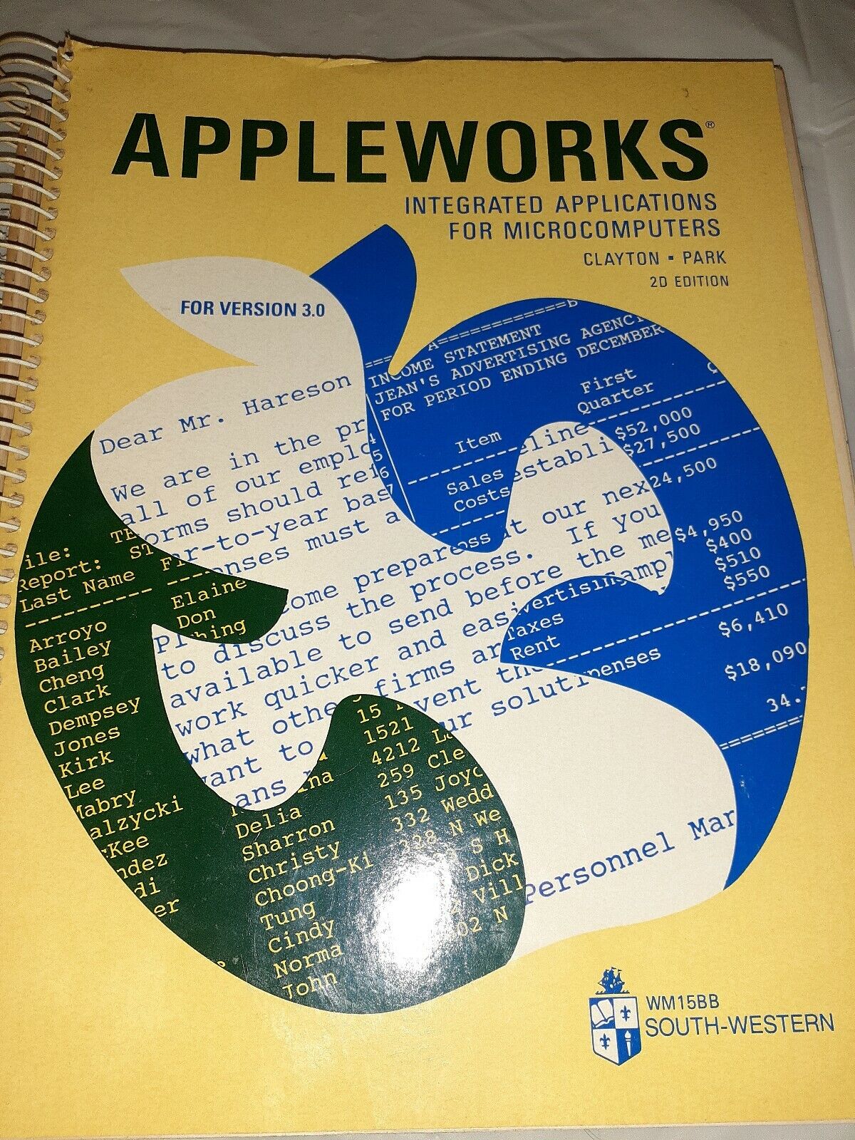 Vintage Textbook Appleworks For Version 3.0 1991