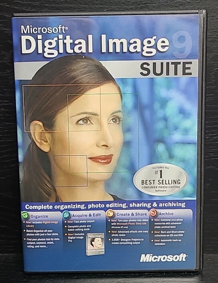 Microsoft Digital Image Suite 9 (2003, PC) Two Disc CD Set