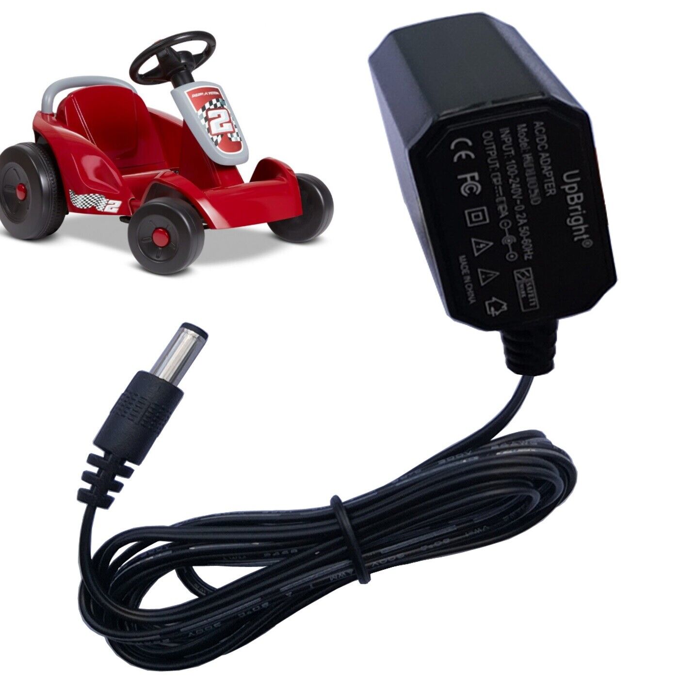 6V AC Adapter For Radio Flyer #908 6 Volt Kids' Grow Kart Powered Ride-On 303825