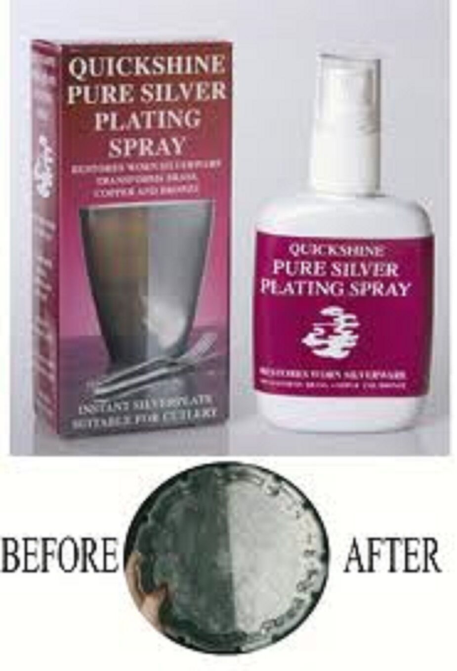 SILVER PLATING SPRAY - SILVER PLATES MOST METAL ITEMS IN MINUTES