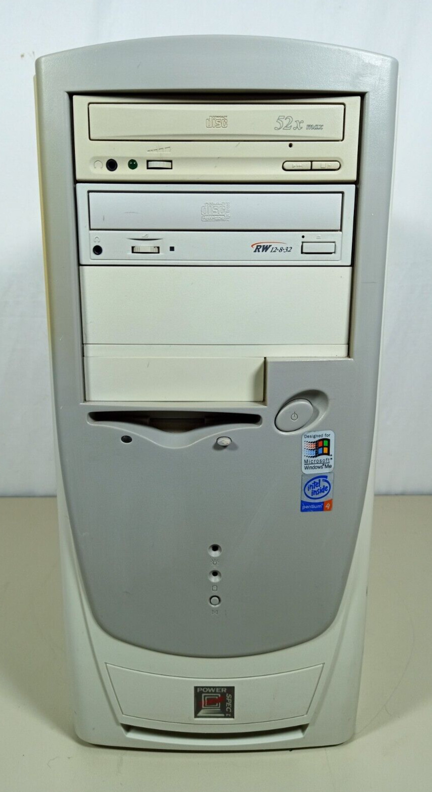 Vintage PowerSpec PC Desktop Computer Intel - Model 8005 Beige ATX - Powers On
