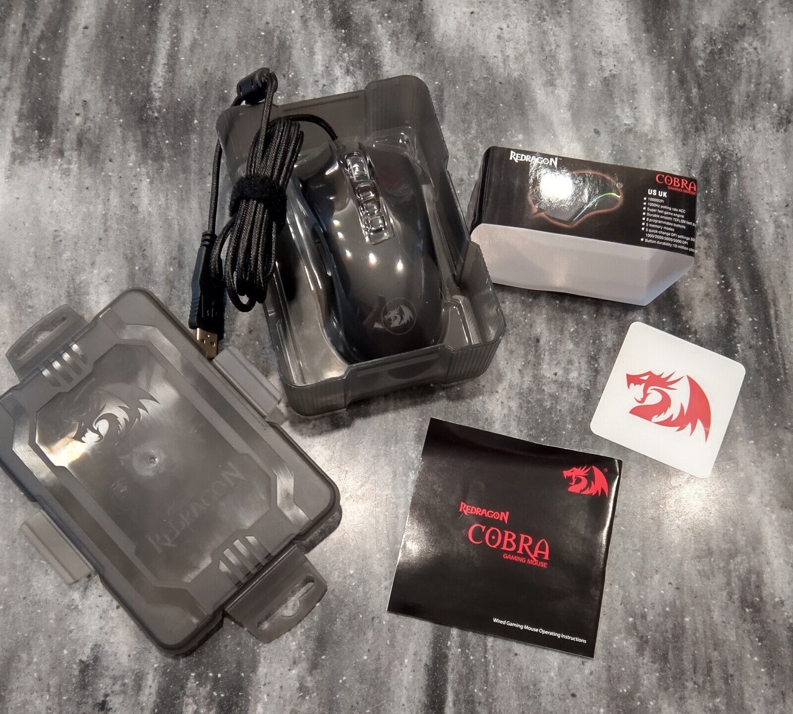 Redragon Cobra Gaming Mouse M711 Black NEW 