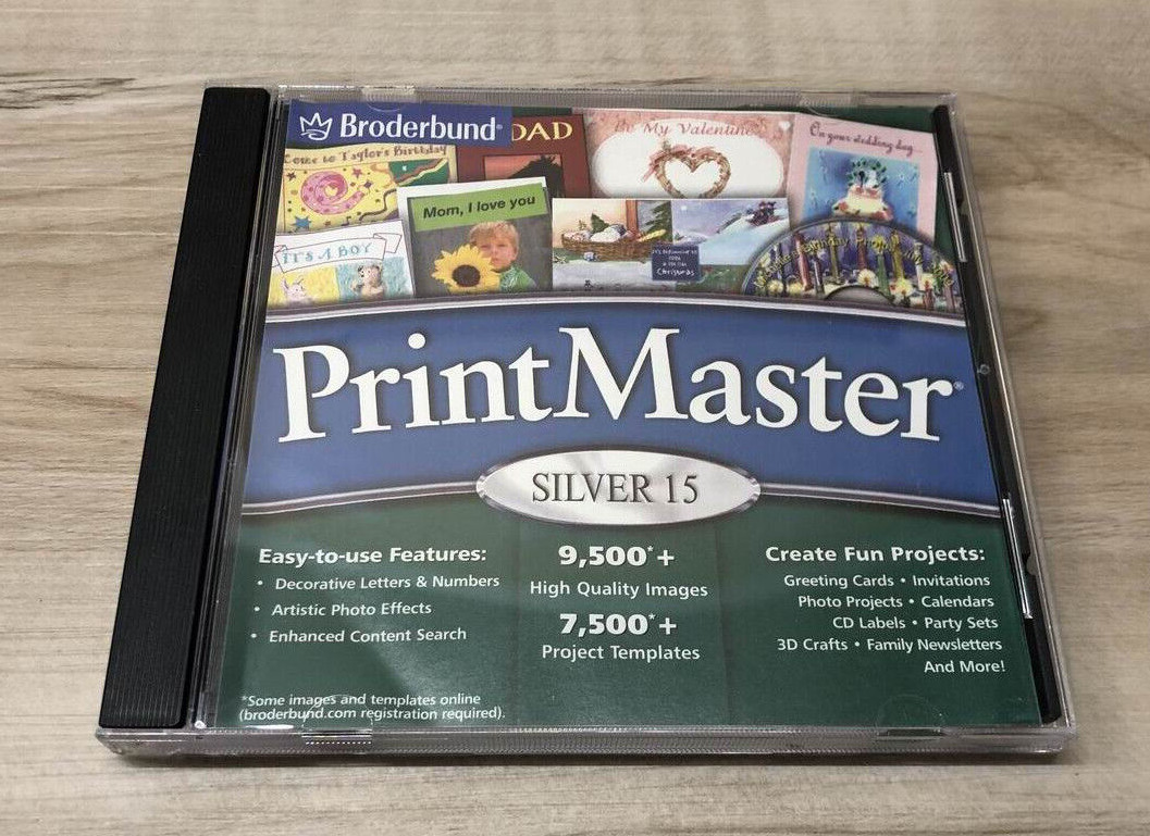 PRINT MASTER SILVER 15 : CD-ROM PC WIN 98/ME/2000/XP