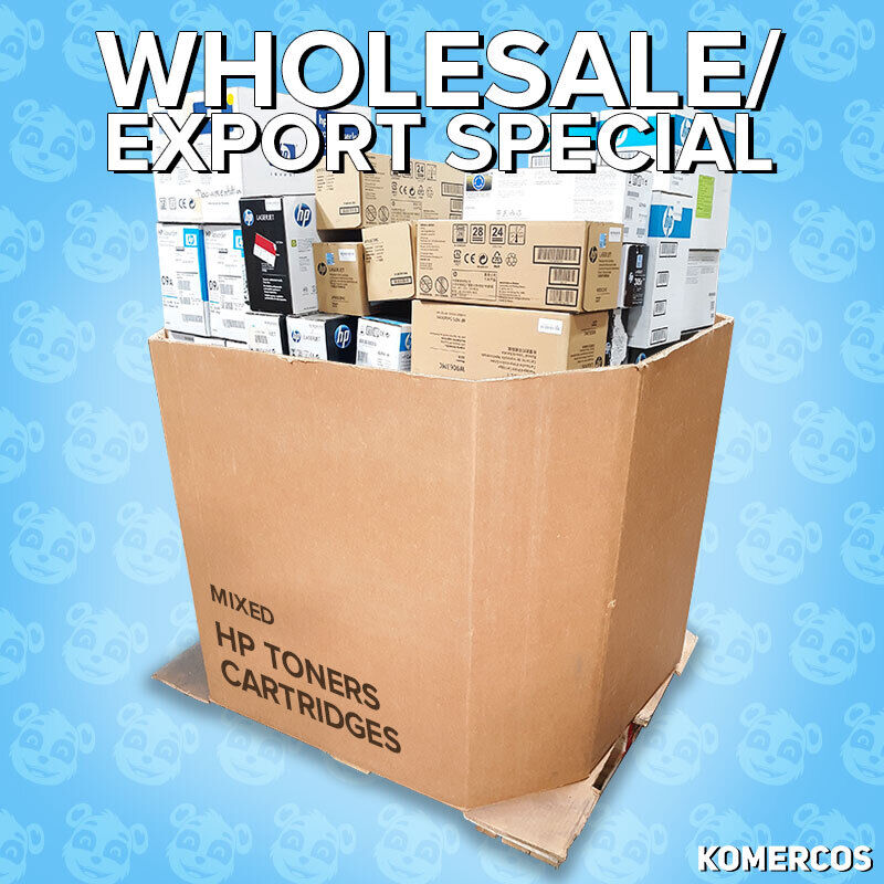 Re-sell Export Wholesale Bulk Lot of 100 Mixed HP Toners Cartridges, New