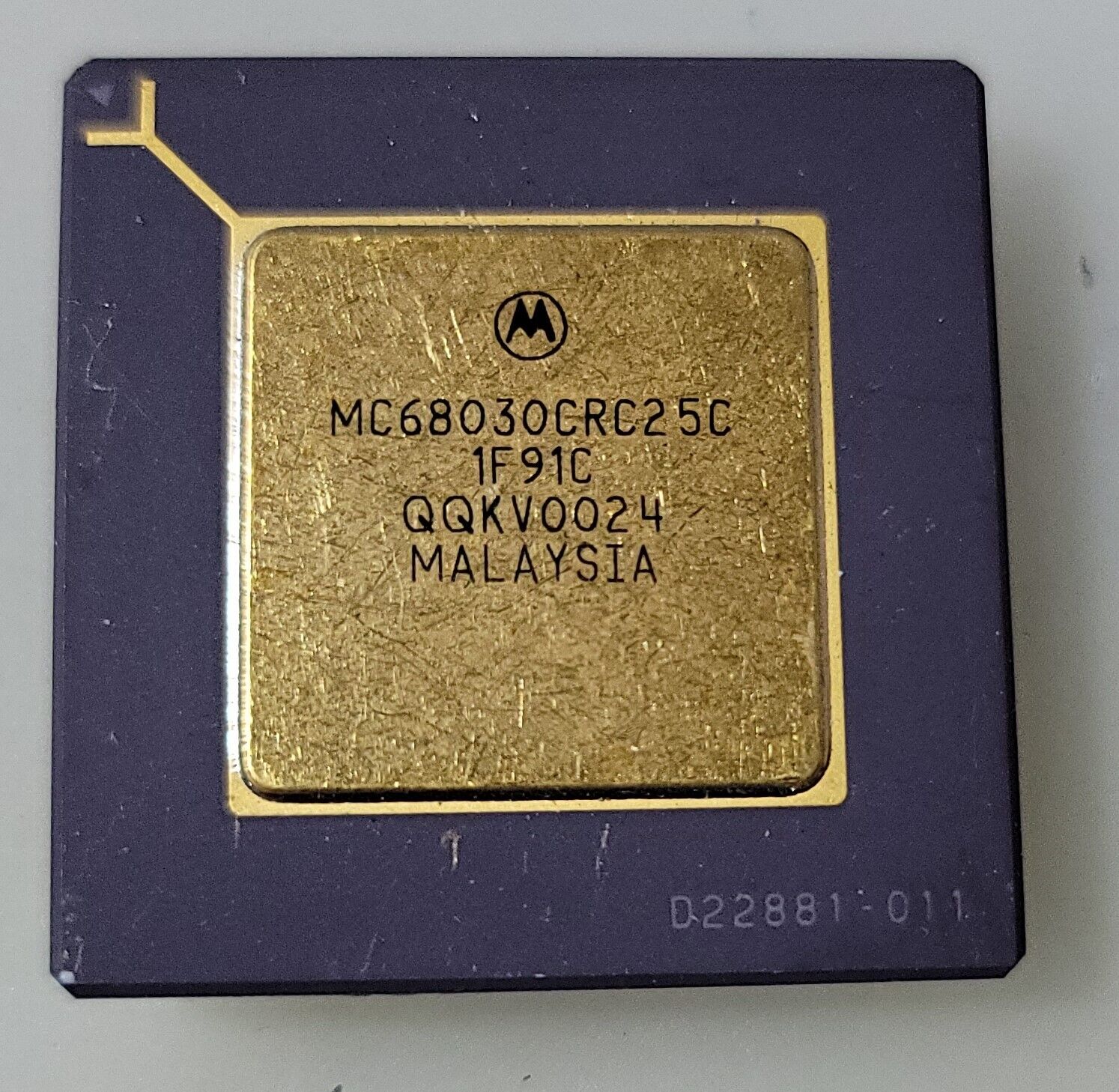 Vintage Rare Motorola MC68030CRC25C Processor For Collection or Gold Recovery