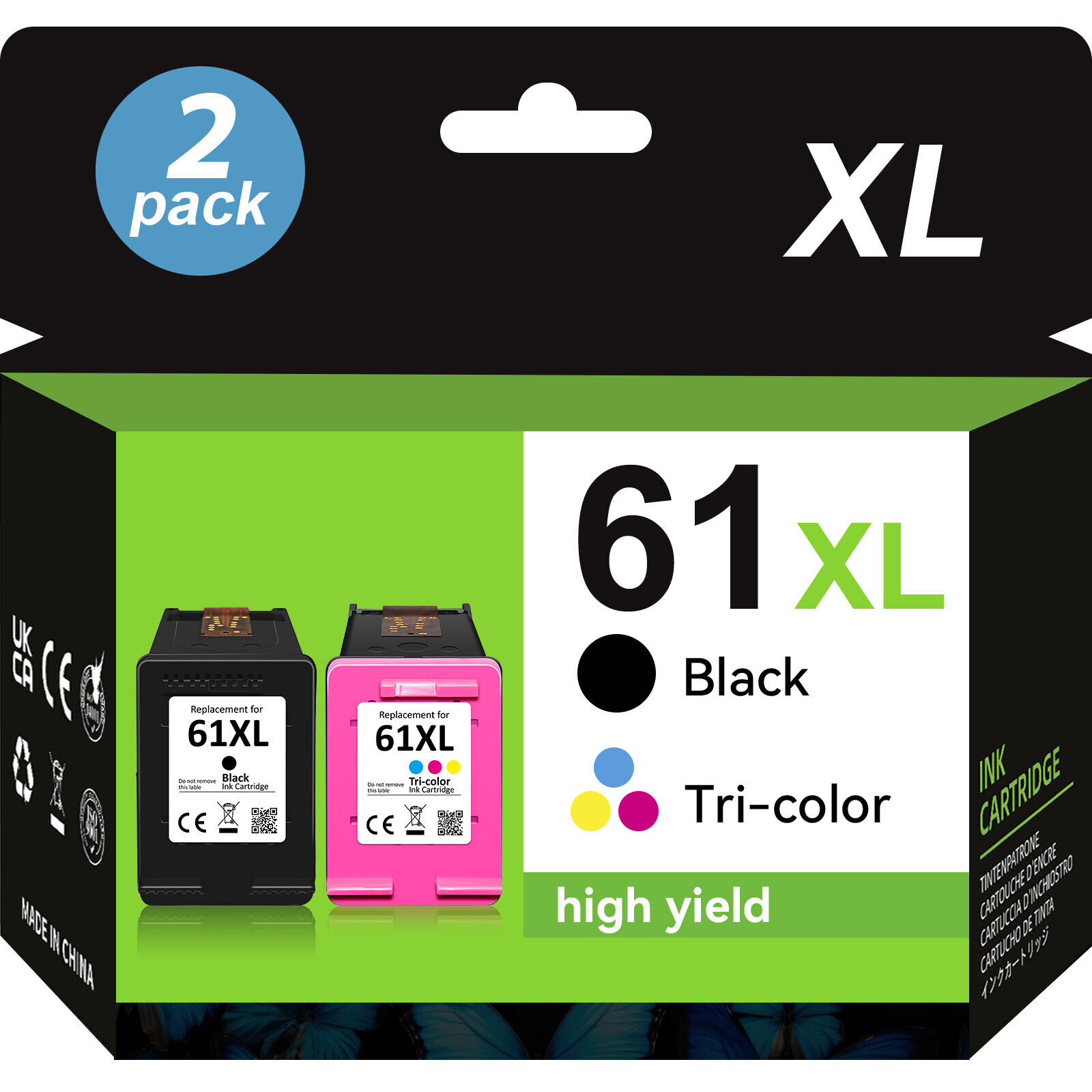Ink Cartridges Black Color For HP 61 XL HP ENVY 4500 4505 5530 Deskjet 1050 2540