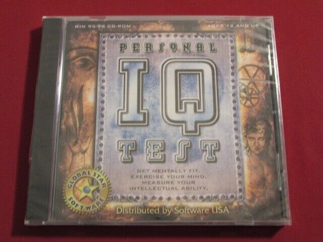 PERSONAL IQ TEST PC WIN 95/98 NEW/SEALED CD-ROM GLOBAL STAR SOFTWARE 12 AND UP