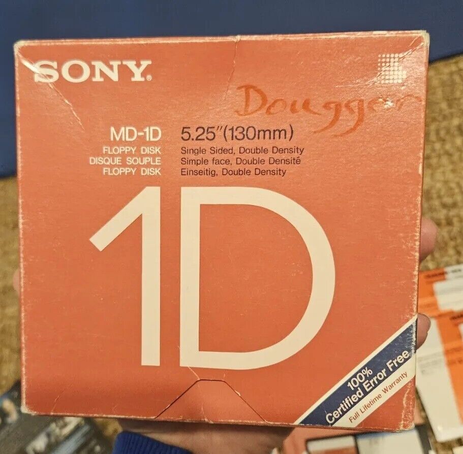 Sony MD-1D 5.25 Floppy Disk 10 Pack New Old Stock, Tested, Awesome