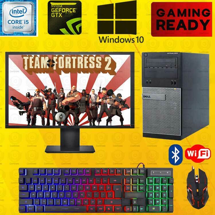 Team Fortness 2 Dell i5 Gaming Desktop PC Computer SSD Nvidia GT1030 Win 10 8GB