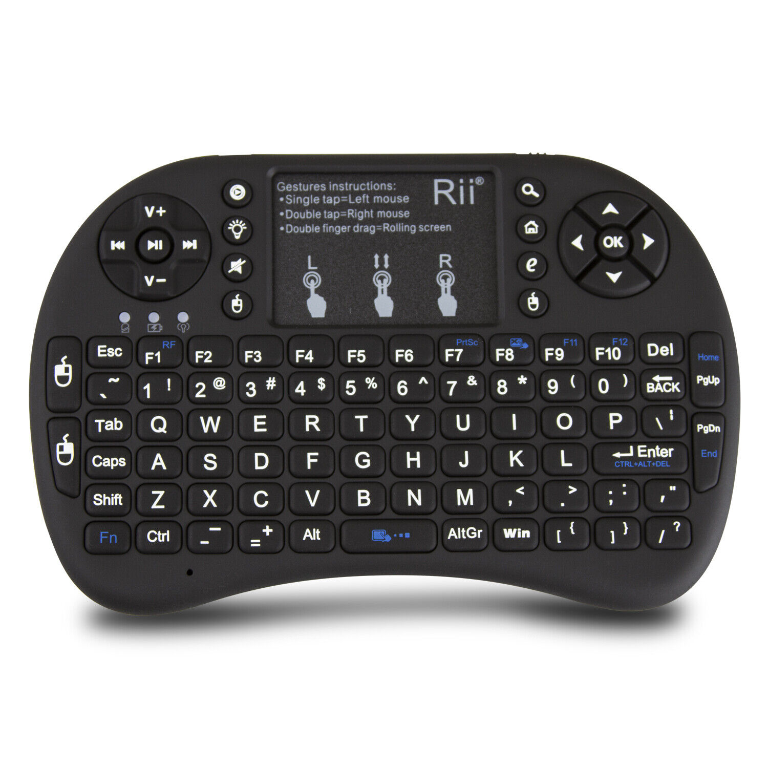 Genuine Rii i8+ Mini 2.4GHz WIRELESS Backlight Touchpad Keyboard -PC/TV/Laptop