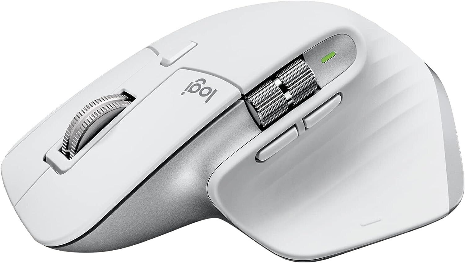 Logitech MX Master 3S Wireless Performance Mouse, Ergo, 8K DPI, Pale Grey - USED