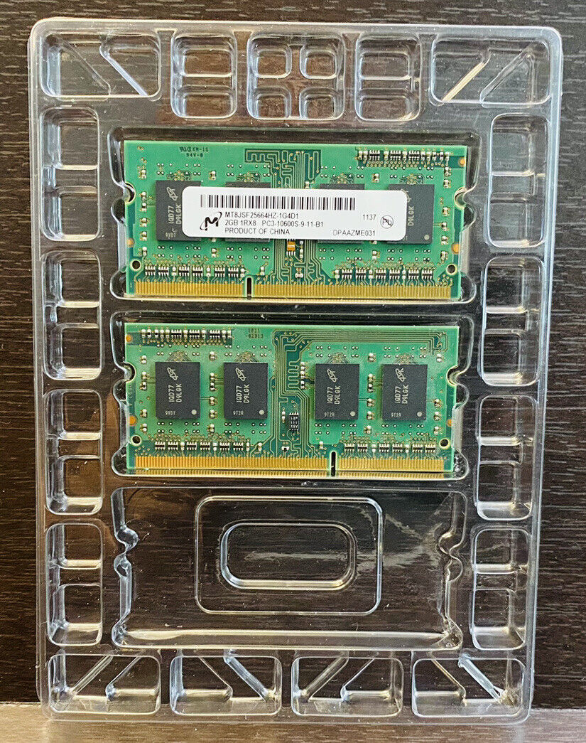 Micron MT8JSF25664HZ 2GB 1G4D1 Memory RAM Set of 2