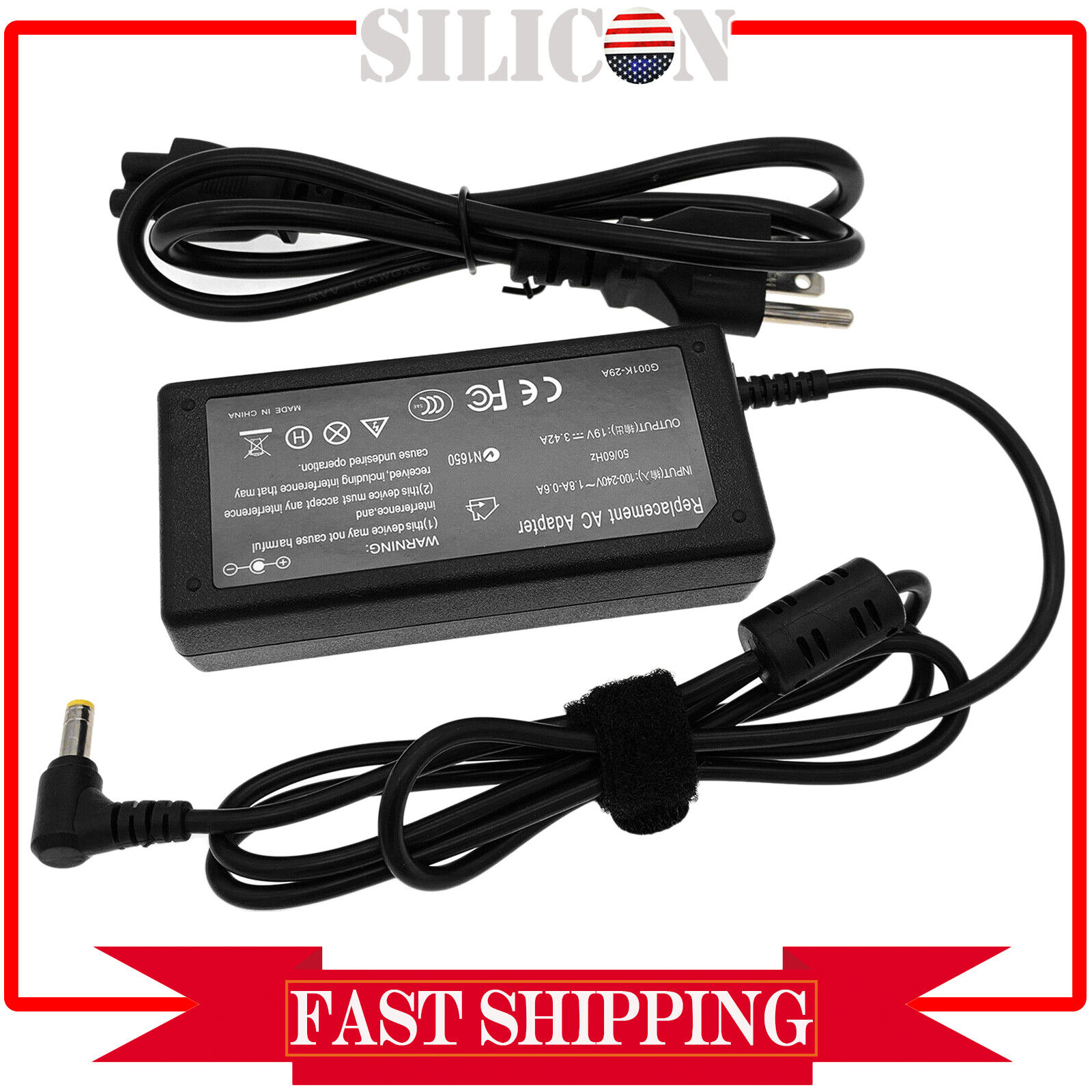 AC Adapter Charger Power Supply Cord For Asus MX279 MX279H 27'' LED LCD Monitor
