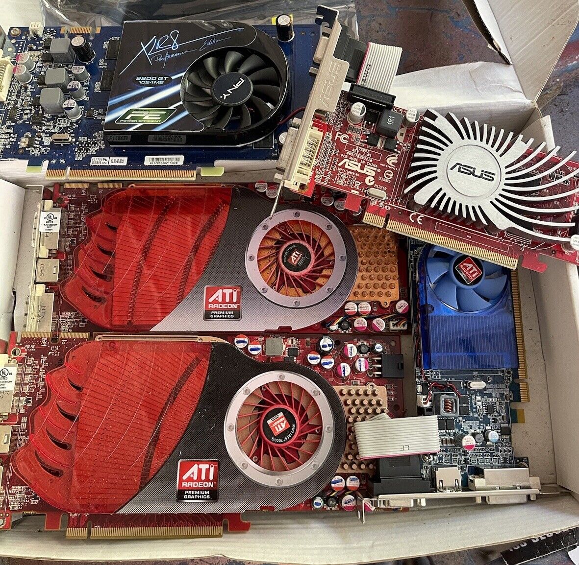 Computer Parts Lot Graphics Card GPU Lot PE Power Efficient - ATI Radeon - ASUS