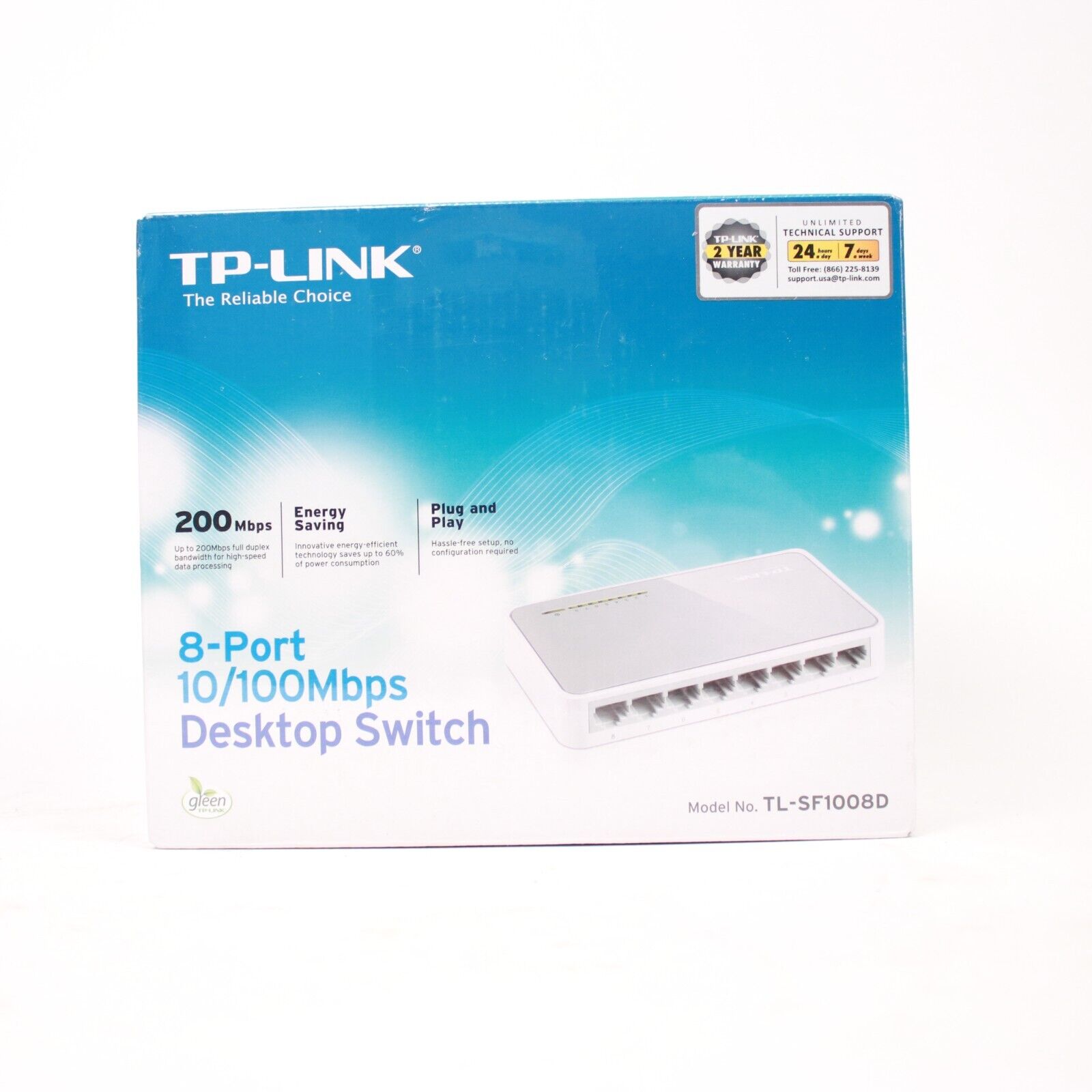 TP-Link TL-SF1008D 8-Port 10/100Mbps Fast Ethernet Desktop Switch