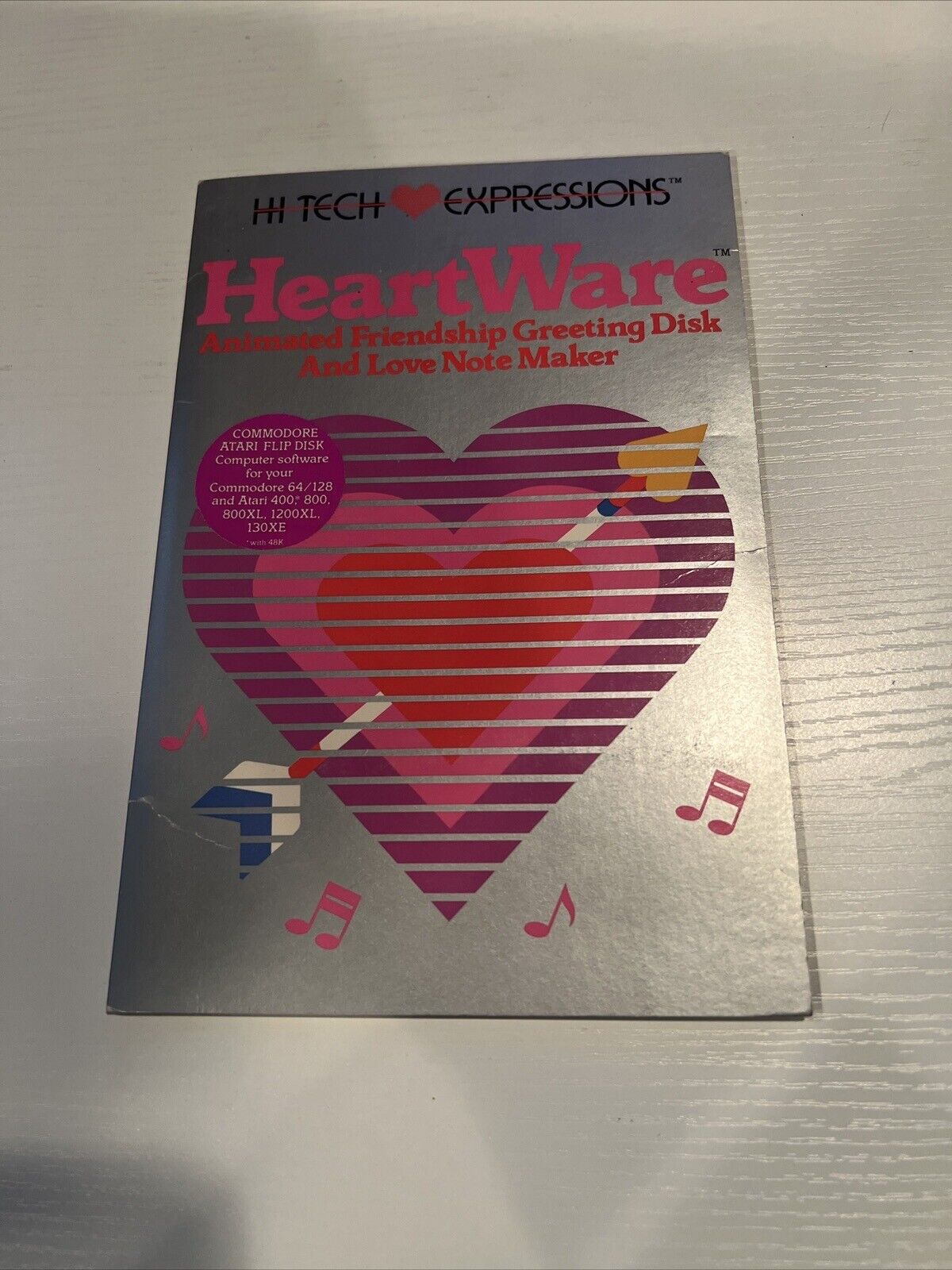 Heartware Note Maker by Hi Tech Expressions 1986 Atari Commodore
