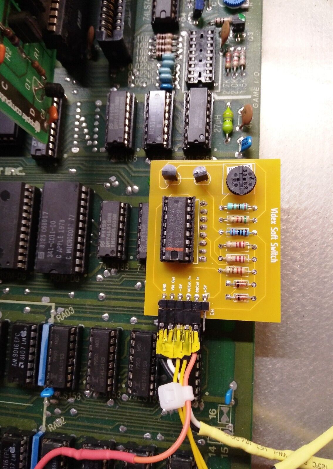 Apple II VIDEX Soft Video Switch New Board Video Terminal 80 Col auto switcher