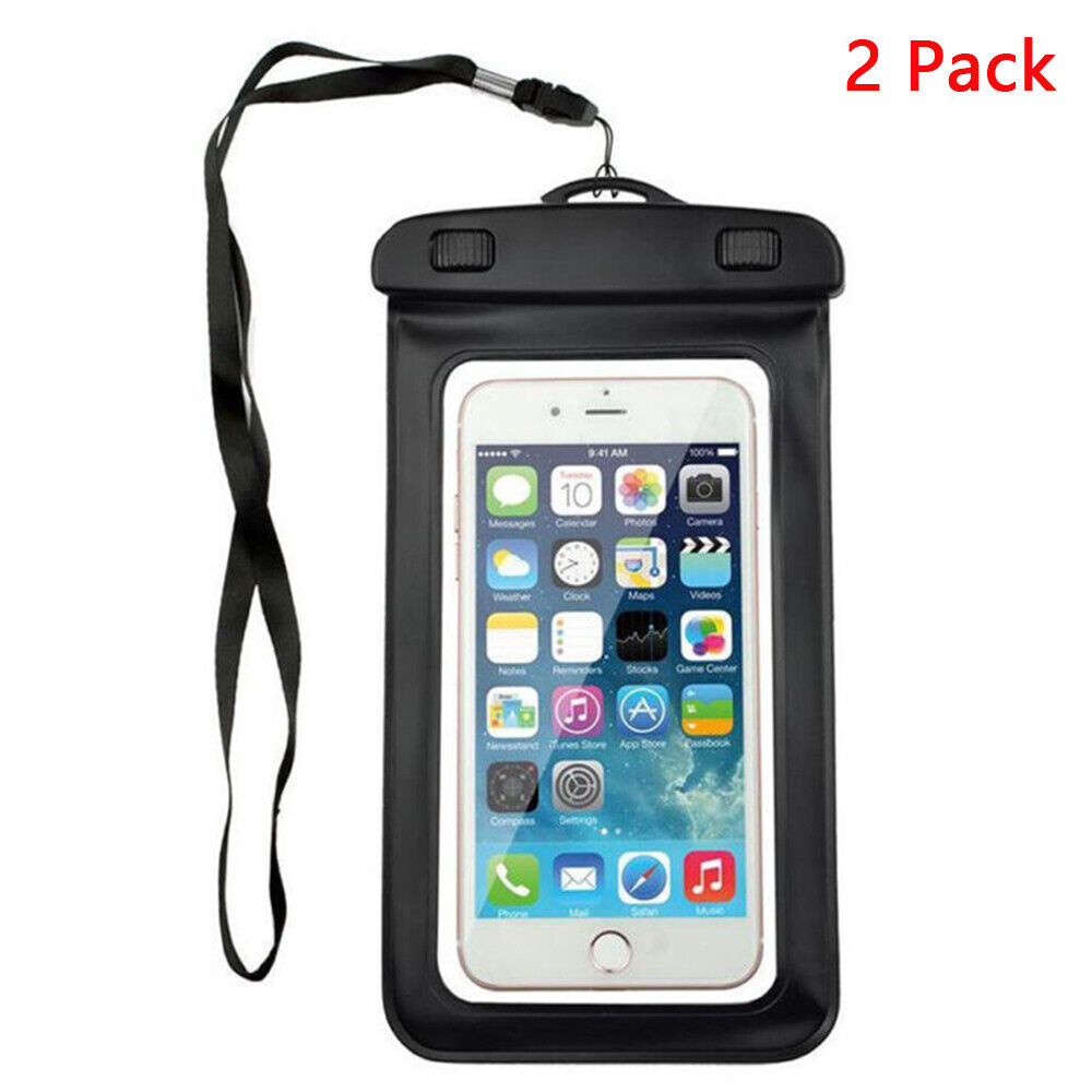 2X Swimming Waterproof Underwater Pouch Bag Pack Dry Case Cover For Cell Phone