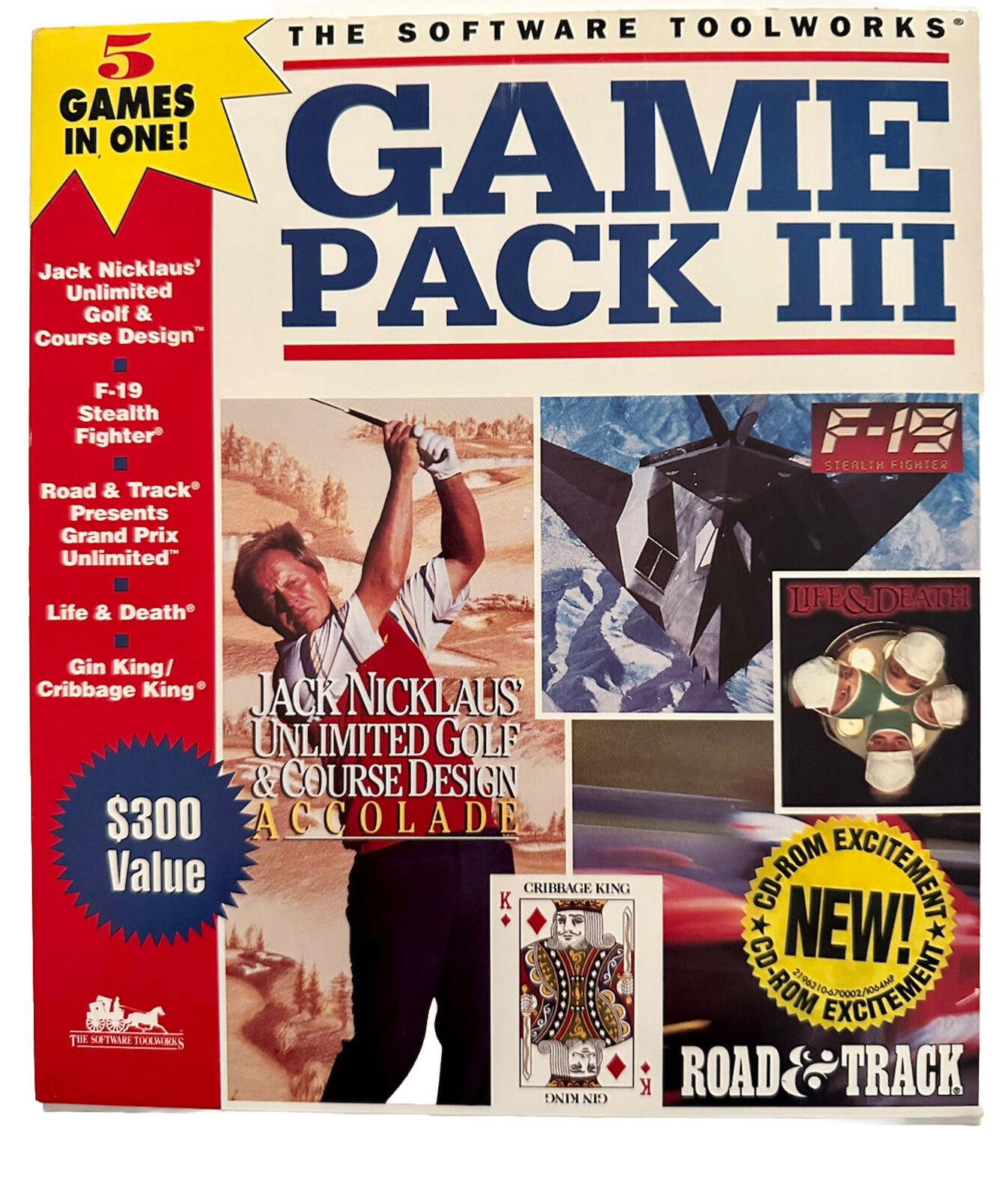 Very Rare New Vintage 1993 The Software Toolworks GAME PACK III