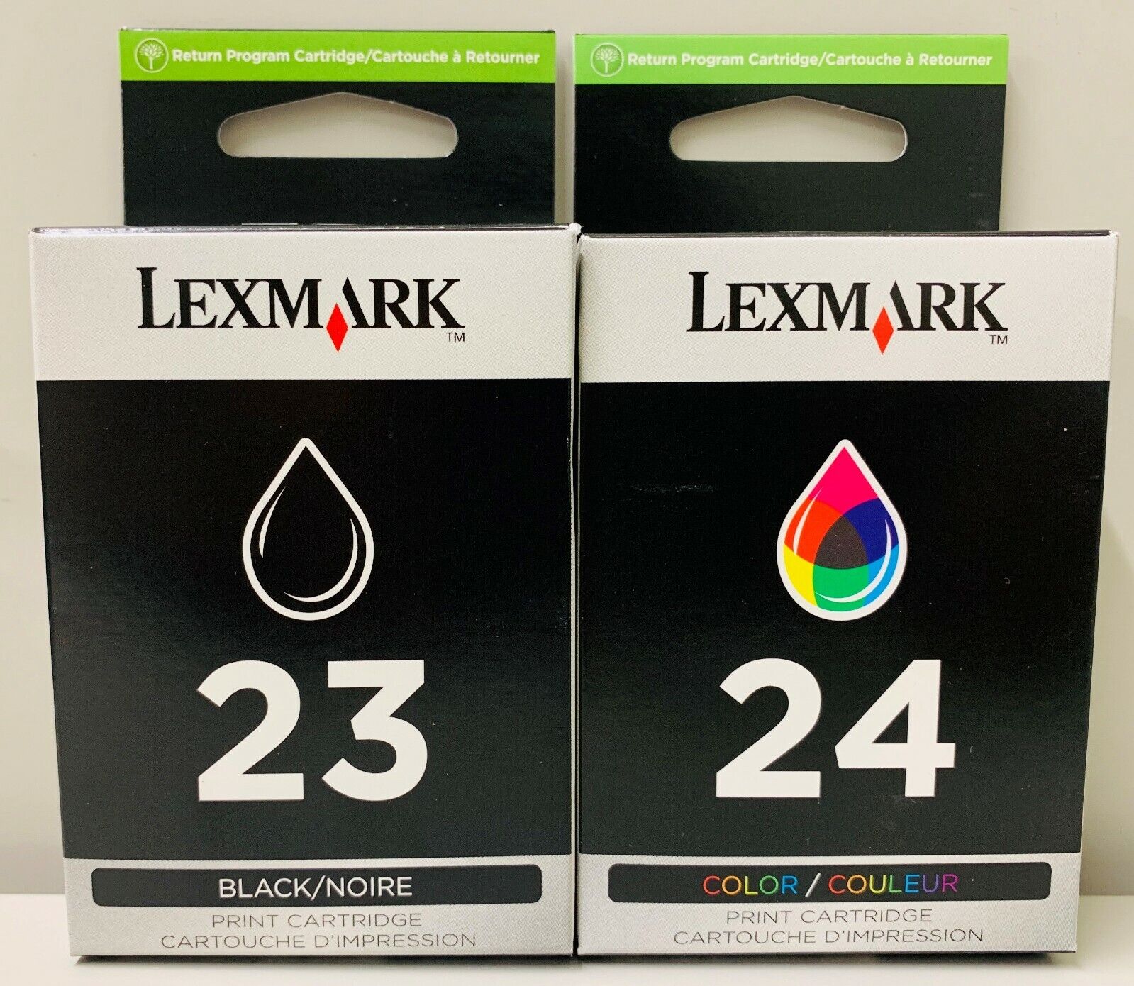 New Genuine Lexmark 23 24 2PK Ink Cartridges X Series X4550 X4530 Z Series Z1410