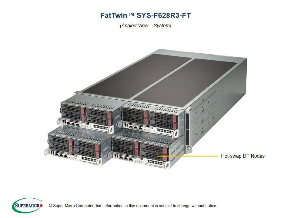 Supermicro SYS-F628R3-FT Barebones Server, NEW, IN STOCK, 5 Year Warranty