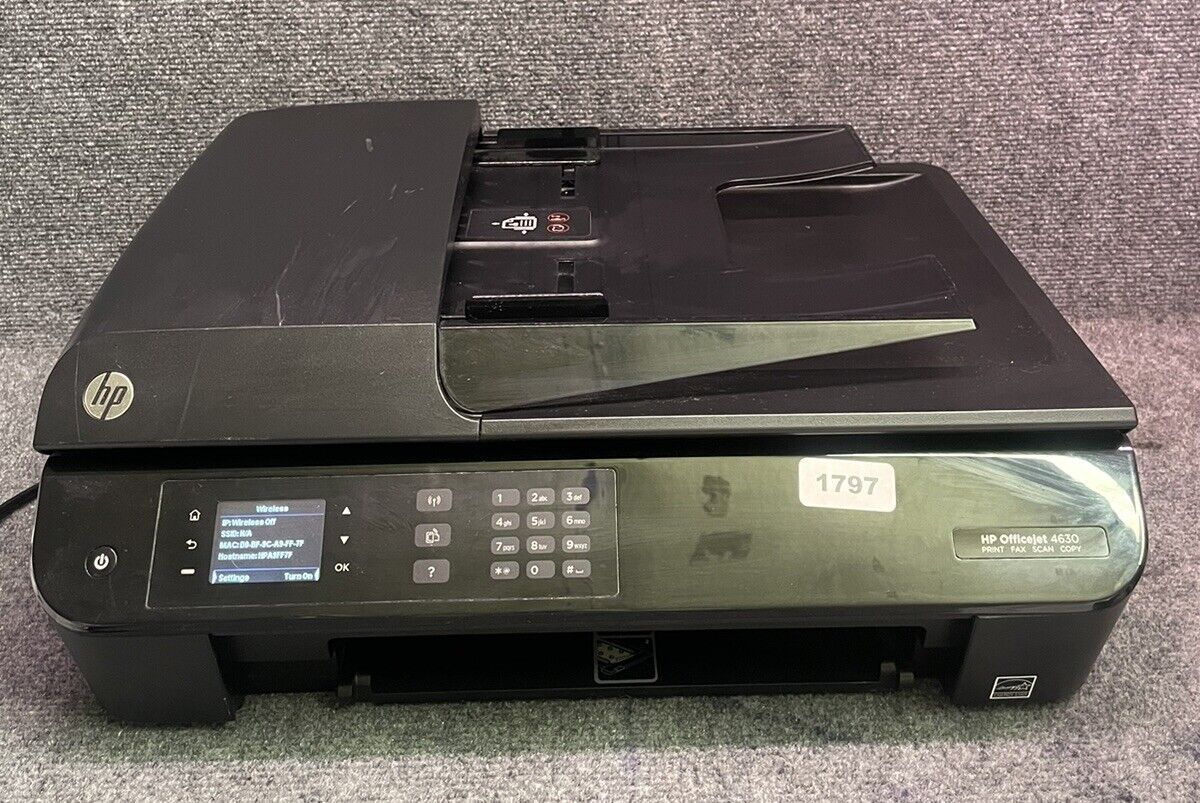 HP Officejet 4630 All-In-One Inkjet Wireless Printer Copier Scanner Fax WiFi