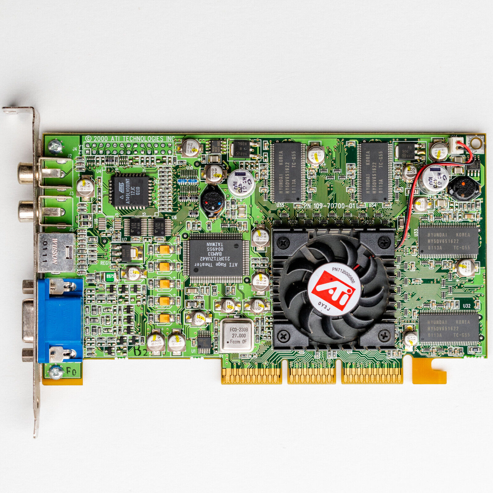 ATI	Rage 6 Radeon DDR ViVo 64MB 128bit DDR AGP 4x Graphics Card 109-70700-01