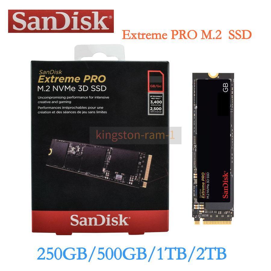 SanDisk Extreme PRO 250G 500GB 1T 2TB NVMe 3D SSD Internal Solid State Drive lot