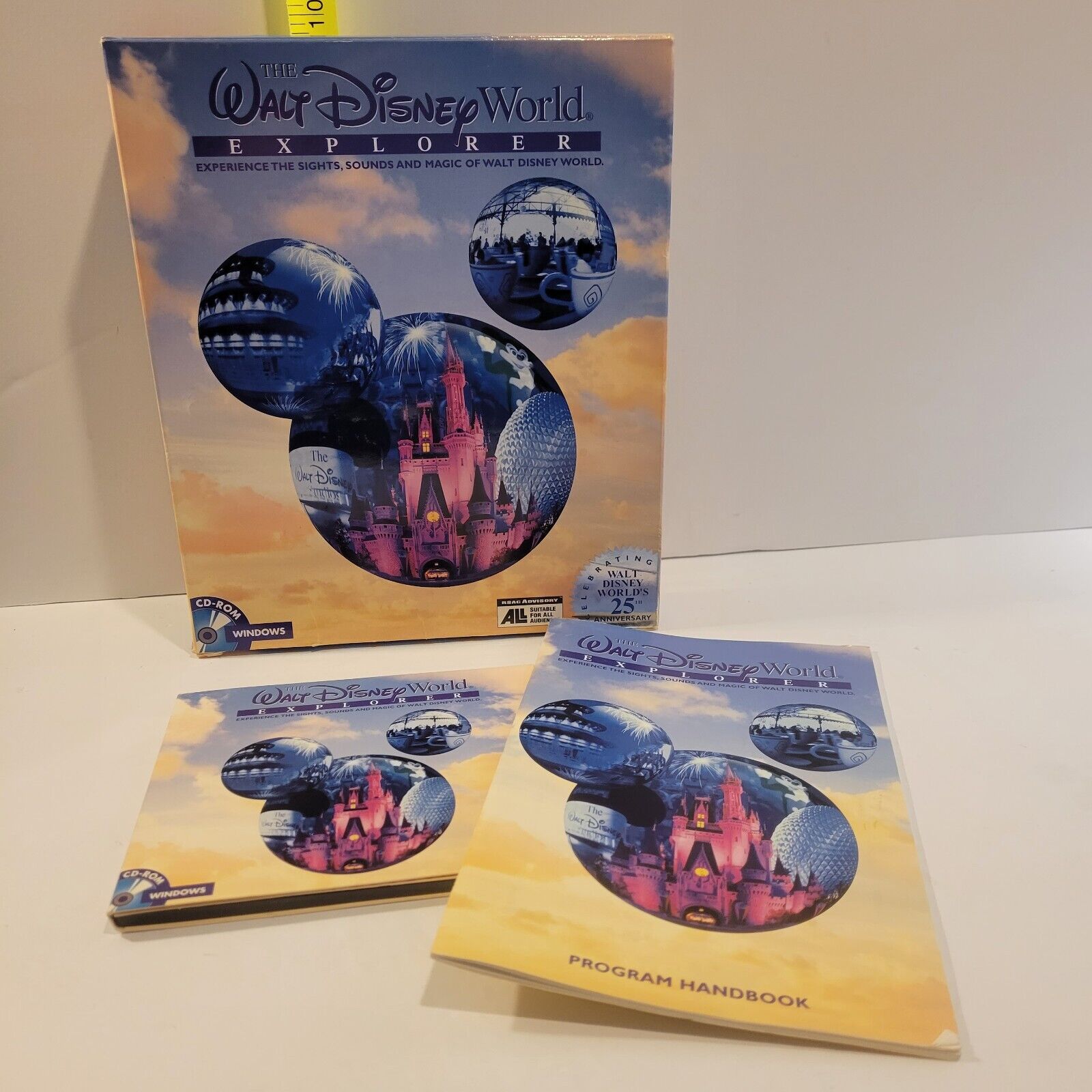 The Walt Disney World Explorer 25th Anniversary 1996 Big Box PC Complete CIB