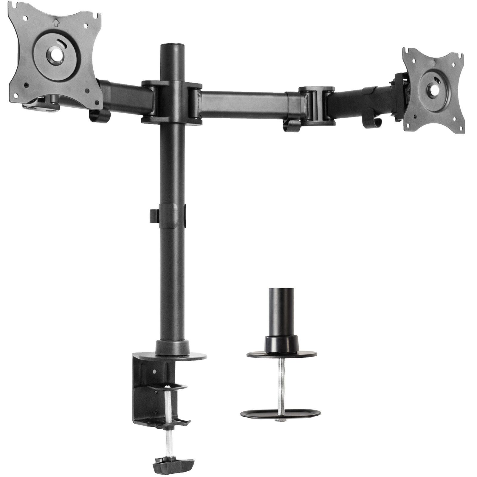 VIVO Dual Monitor Arms Fully Adjustable Desk Mount Stand fits 2 Screens upto 27\