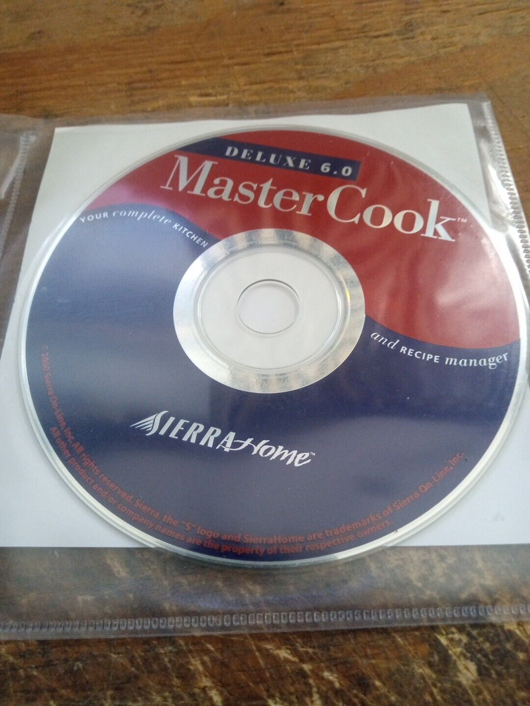 MasterCook Deluxe 6.0 (Windows PC, 2001) Cooking Recipe Manager Disc Only