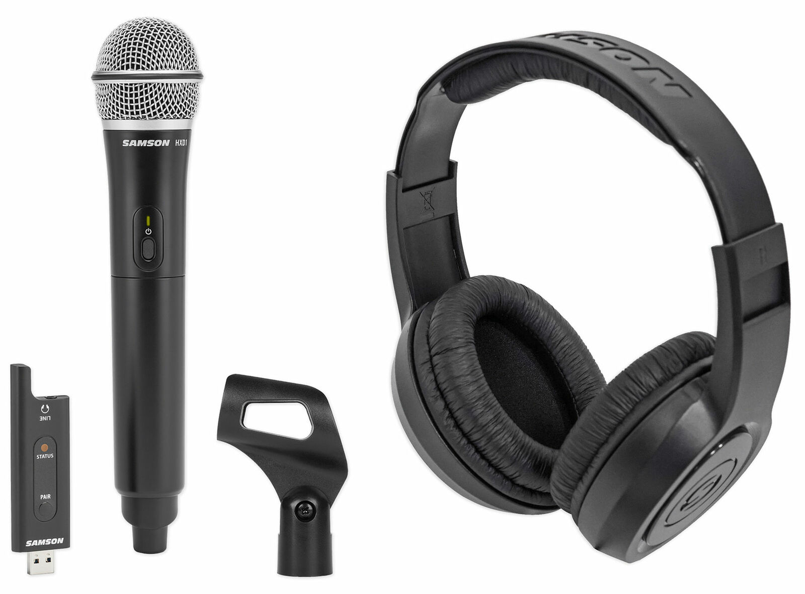 Samson Stage XPD2 USB Digital Wireless Podcast Broadcast Microphone+Headphones
