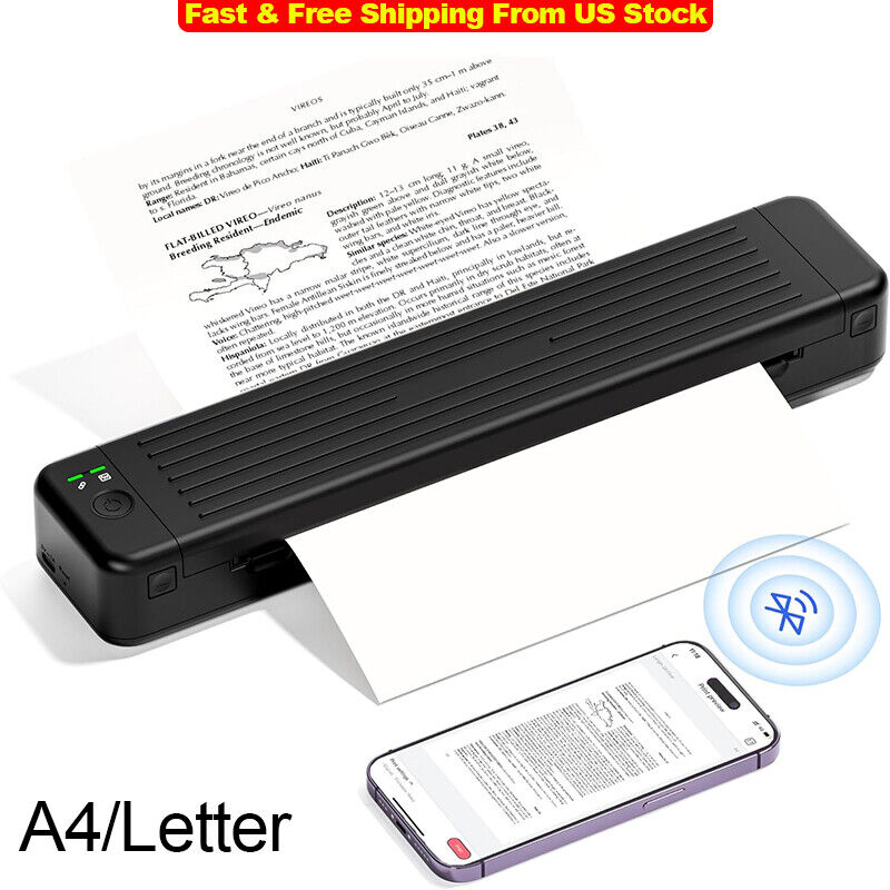 Phomemo P831 Portable Thermal Printer Bluetooth Support US Letter & A4 300DPI