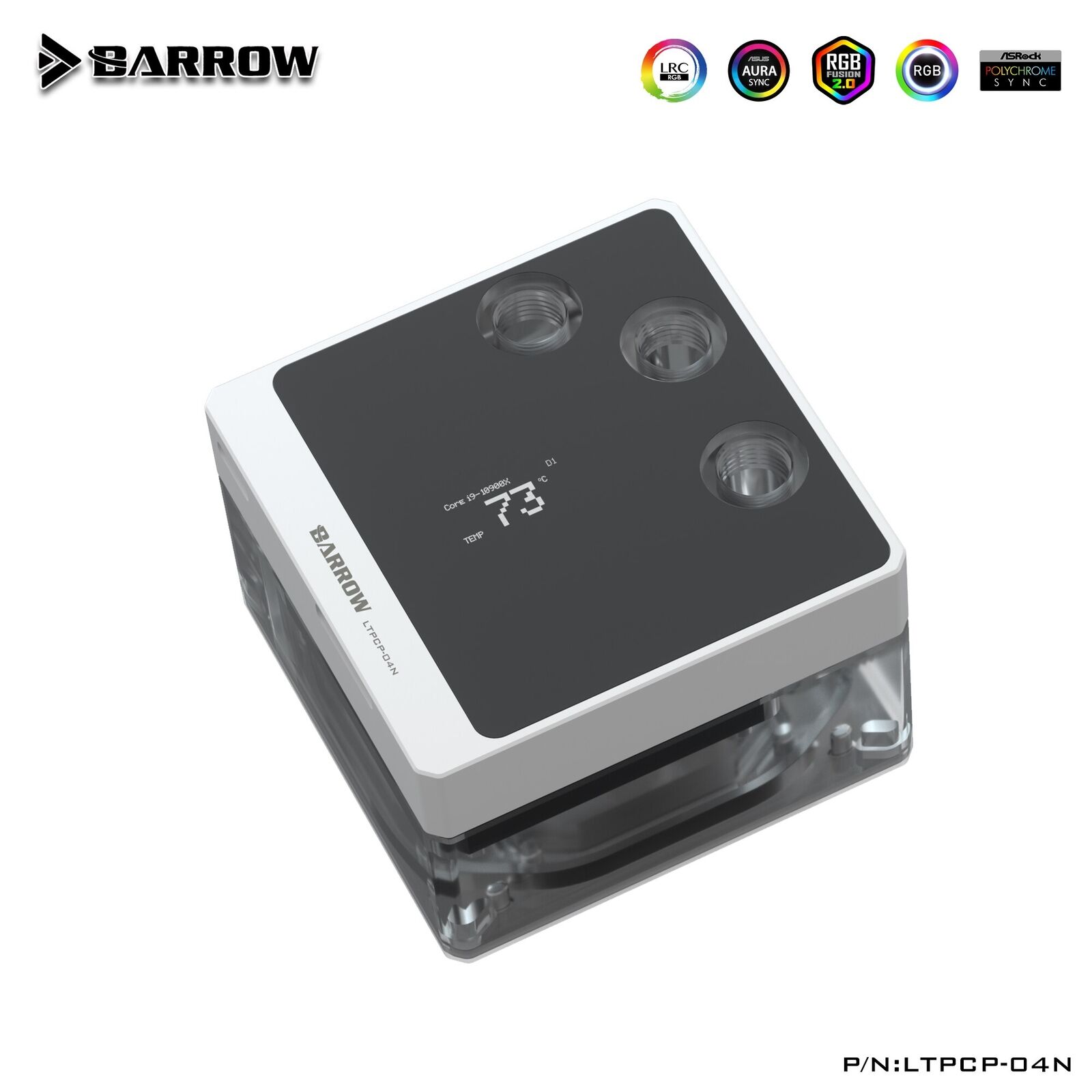 Barrow OLED Digital Display Water Pump+CPU Block Combo For Intel 115X 1200 1700