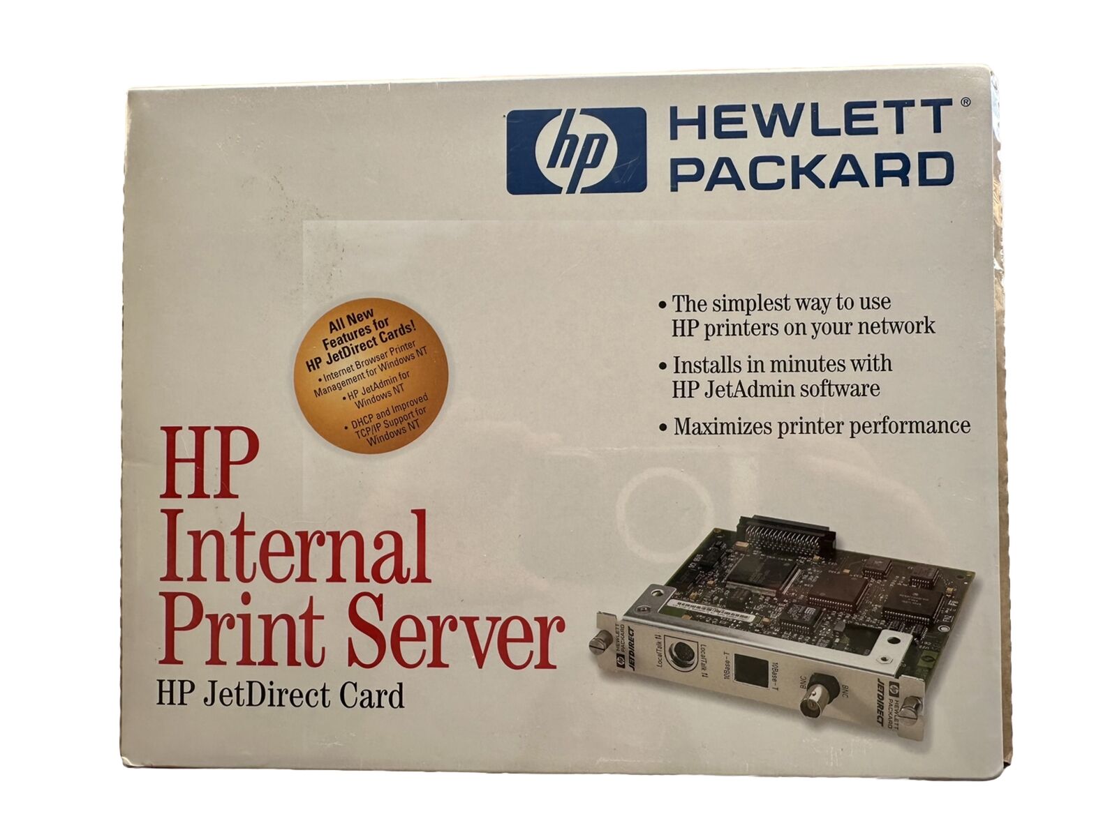 Very Rare Vintage NEW 1997 HP internal Print Server JetDirect Card Token Ring