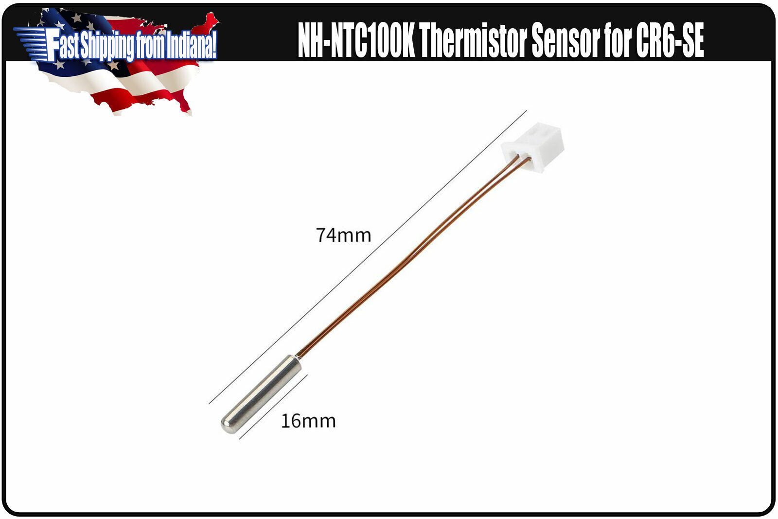 HT-NCT100K for CR6 SE HotEnd Thermistor Temperature Sensor  Temp Measurement
