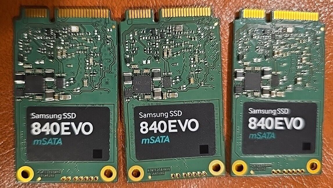 Lot Of 3 Samsung 840 EVO 120GB mSATA SSD MZ-MTE120 1 New 2 Pre Installed