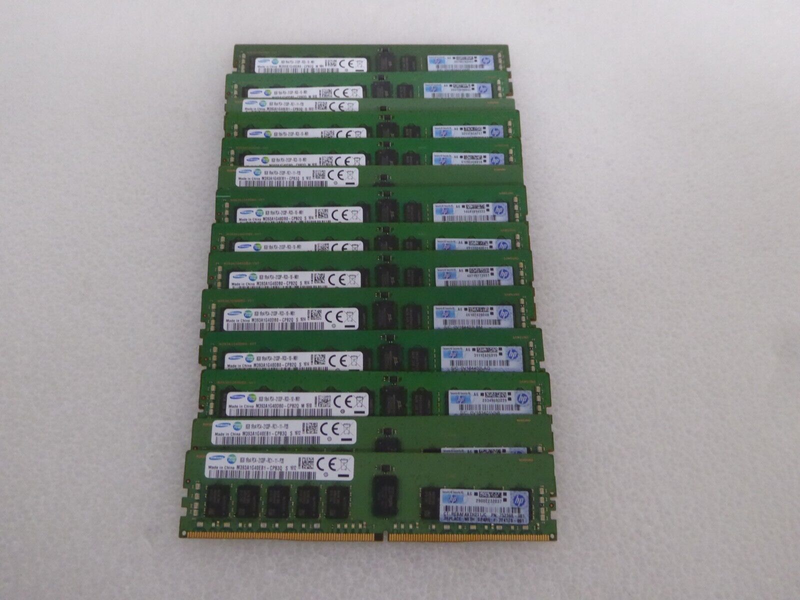 Lot of 14 Samsung 8GB 1Rx4 PC4-2133P M39A1G40EB1 Server Memory Modules 112GB