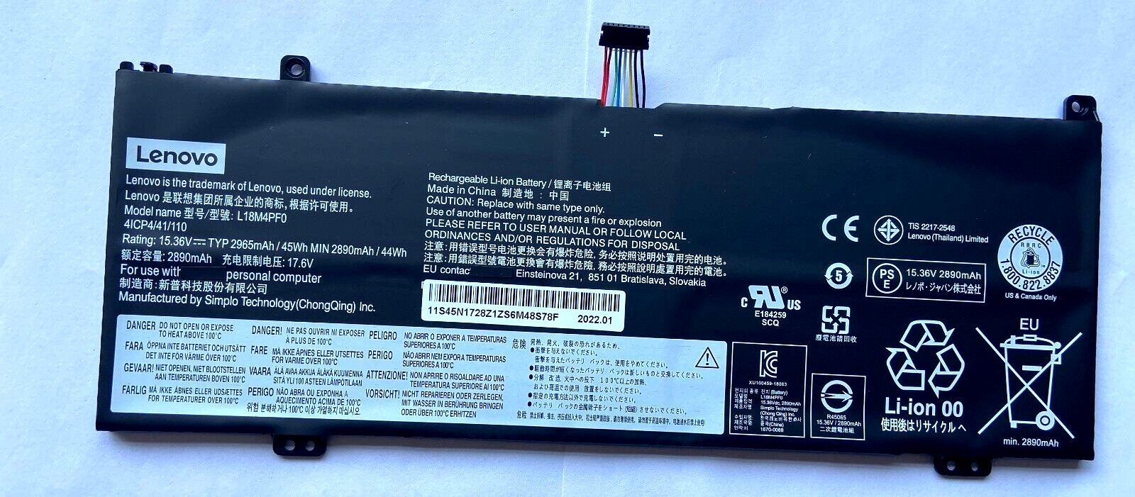 Genuine L18M4PF0 L18C4PF0 battery for ThinkBook 13s-IWL 13s-IML 14s-IWL 14s-IML