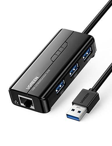 UGREEN USB 3.0 Hub Ethernet Adapter 10 100 1000 Gigabit Network Converter with