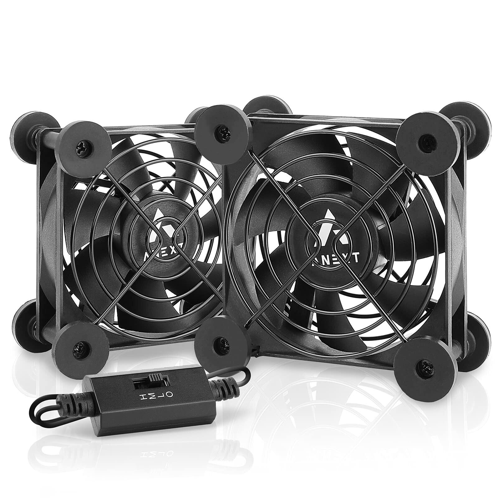 80mm USB Computer Fan 2-Pack, Silent Cooling for DVR, PlayStation, Xbox, PC Cabi