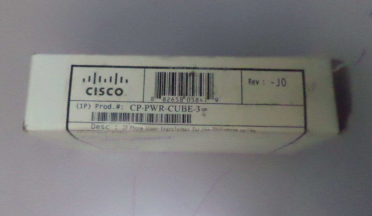 Cisco 341-0206-03 IP Phone AC Adapter CP-PWR-CUBE-3