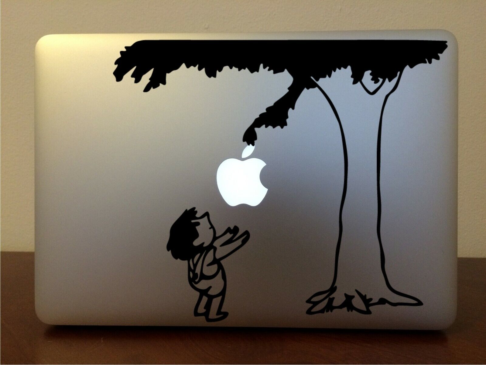 Giving Tree - Mac Apple Logo Laptop Vinyl Decal Sticker Childrens Book Silverste