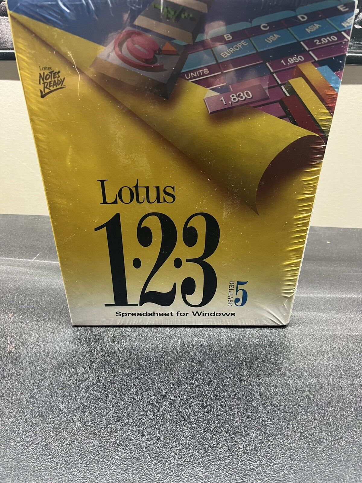 Lotus 123 Spreadsheet for Windows Release 5 MS Dos Box w/ Manuals Software 1994