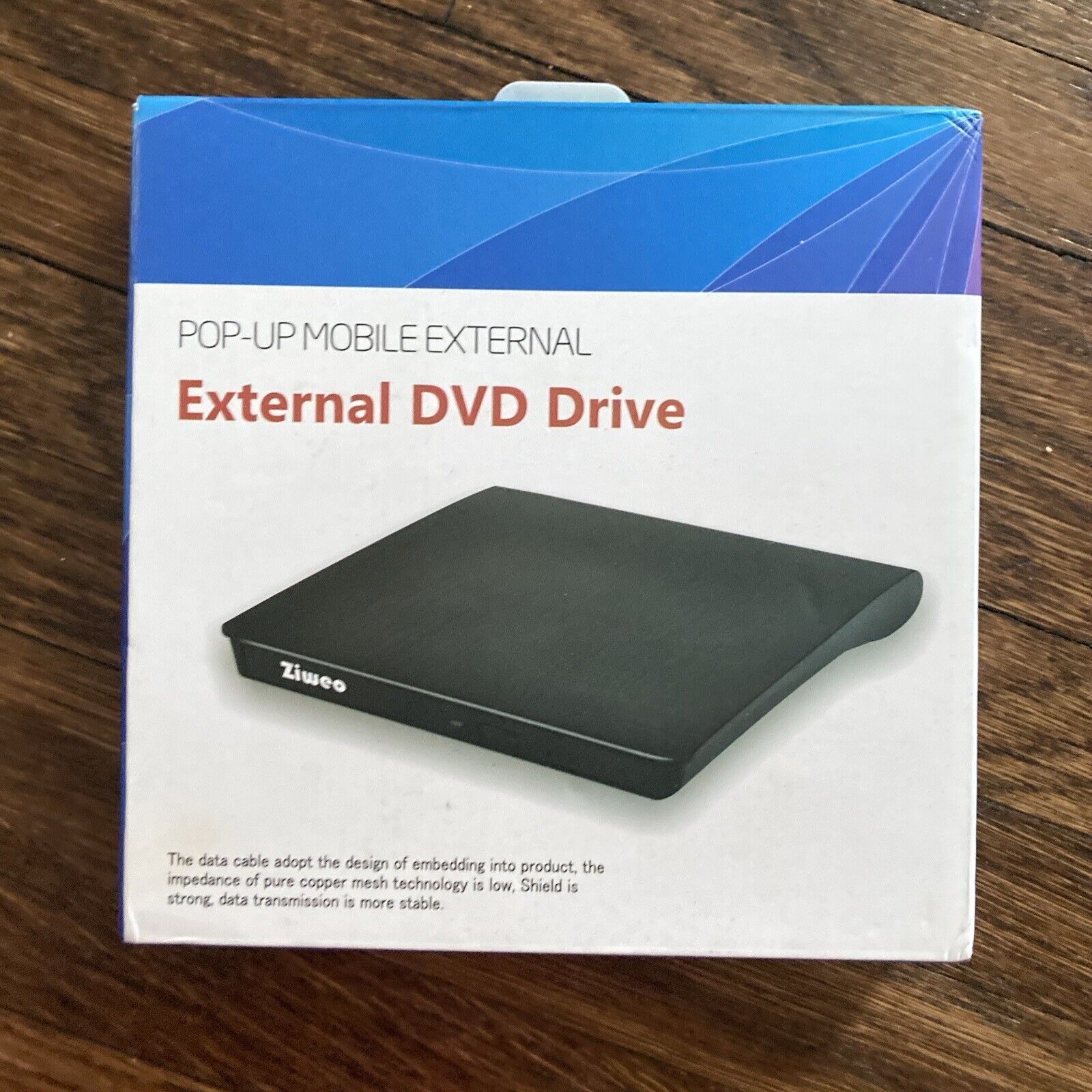 Ziweo Pop Up Mobile External DVD Drive