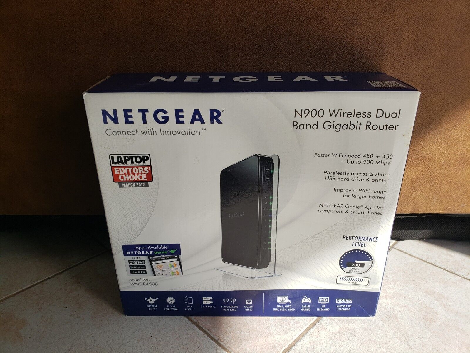 [BRAND NEW] Netgear N900 450 Mbps 4-Port Gigabit Wireless Router (WNDR4500)