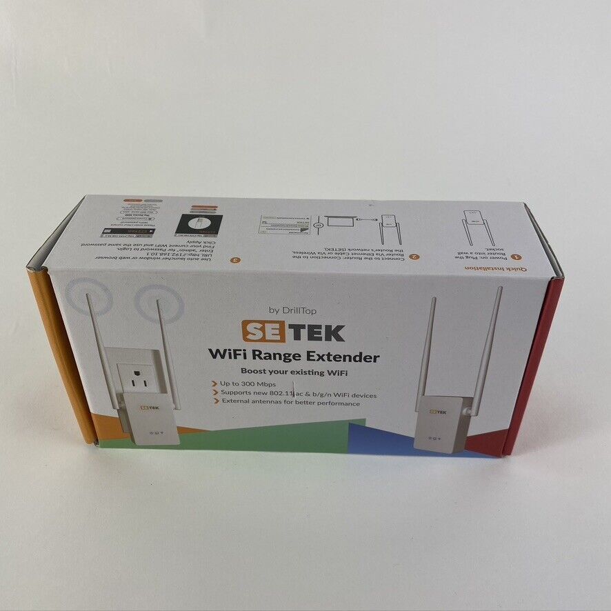 SETEK Superboost by DrillTop WiFi Range Extender - Up to 300 Mbps